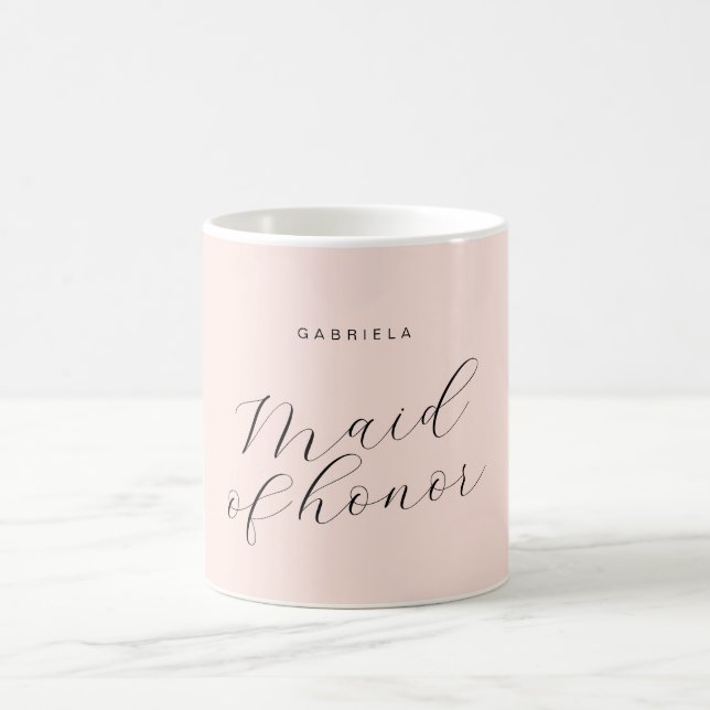 Mug Minuscule femme de chambre rose moderne (Centre)