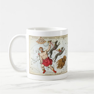 Mug Miroir d'Urania, Carte céleste d'astronomie vintag