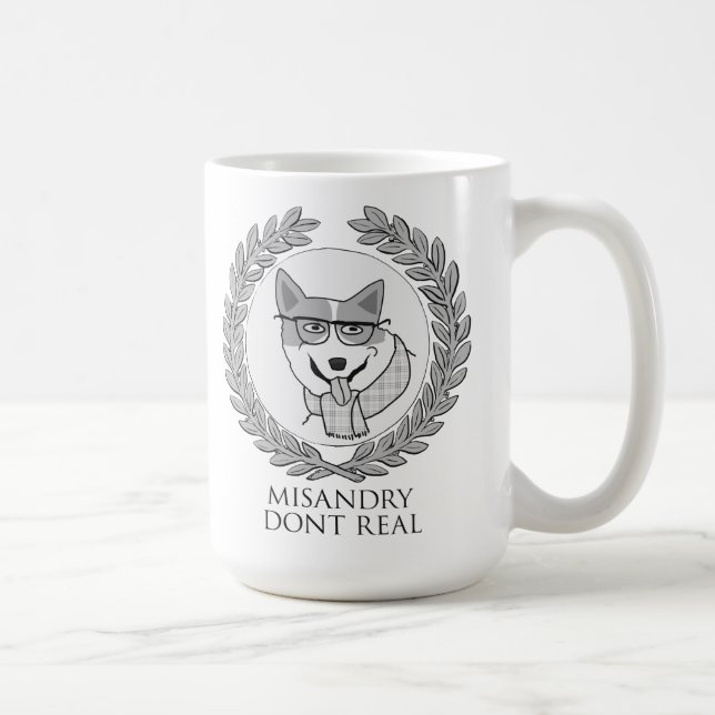 Mug MISANDRY FONT PAS VRAI en café d'ur (Droite)