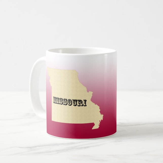 Mug - Missouri State Map avec la ville (Devant gauche)