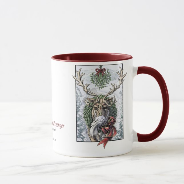 Mug "Mistletoe Messenger" muqueuse de rennes de Noël (Droite)