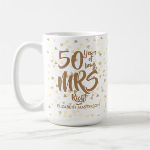 Mug Mme Right Fun 50e anniversaire de mariage