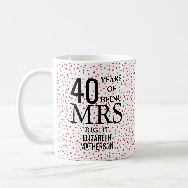 Mug Mme rouge Right d'anniversaire de mariage de (Gauche)