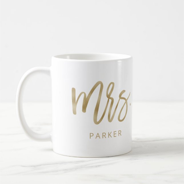 Mug Mme | Script or moderne et nom (Gauche)