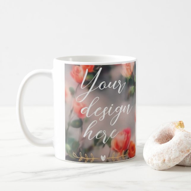 Mug Mockup en céramique blanche (Avec donut)