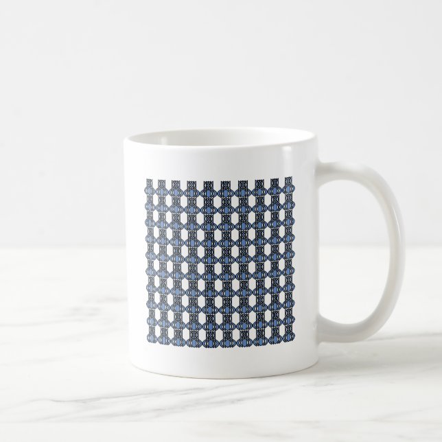 Mug Mod Retro Blue Abstrait Scarab Motif (Droite)