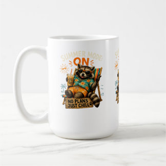 Mug Mode Été ACTIVÉ – Pas de Plans, Juste Détente 🦝☕