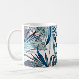 Mug Mode florale vintage tropical motif avec palme 