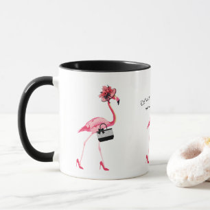 Mug Mode retraite ! Flamant rose rose chic