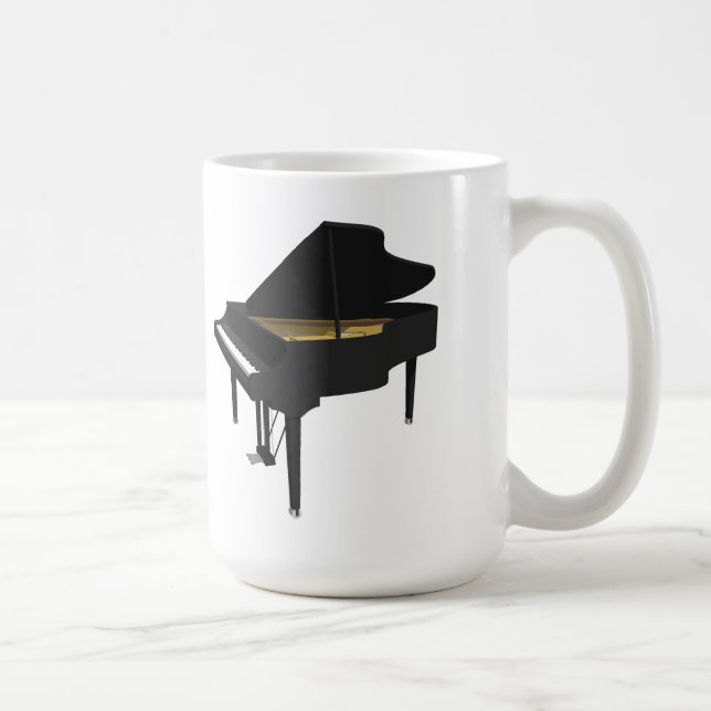 Mug modèle 3D : Piano à queue noir : (Droite)