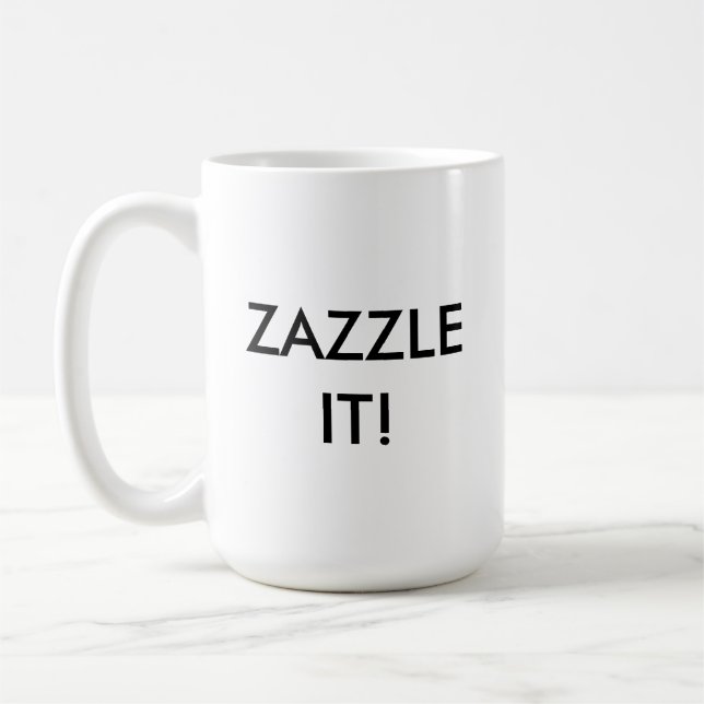 Mug Modèle blanc personnalisé vierge de boue blanche (Gauche)