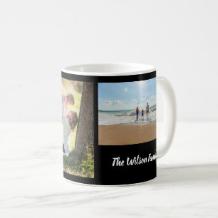 Mug modèle de collage simple personnalisé 3 photos d