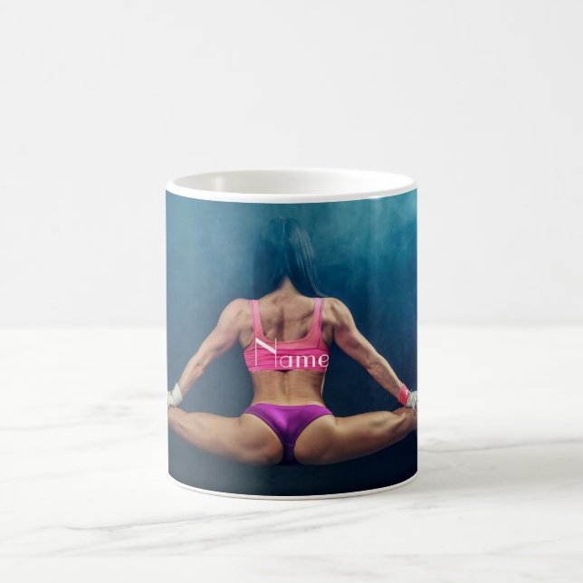 Mug Modèle de condition physique féminine Split Thunde (Centre)