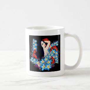 Mug Modèle de flamme dans le lit de fleurs de Poppy, A