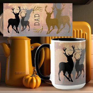 Mug Modèle de nom de bois de cerf pour chasseur