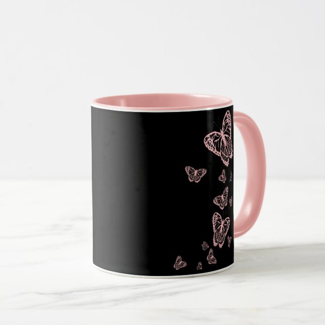 Mug Modèle de papillons décoratifs (Devant droit)