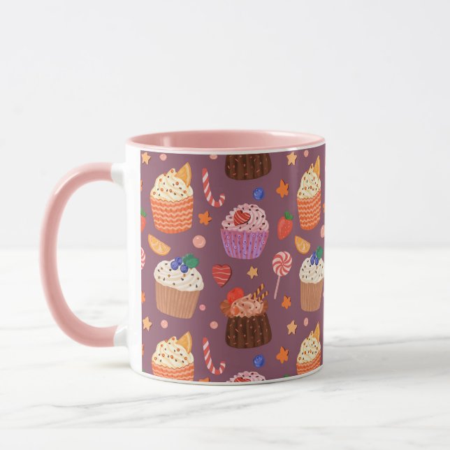 Mug Modèle de petits cupcakes (Gauche)