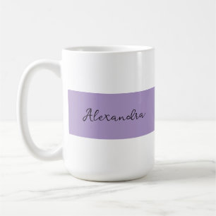 Mug Modèle de rayure violette avec nom