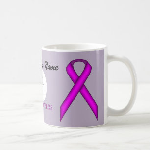 Mug Modèle de ruban standard violet par Kenneth Yoncic