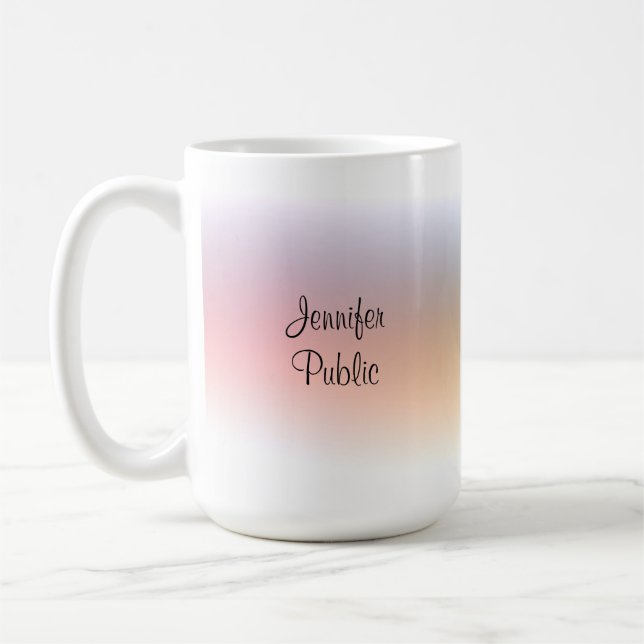 Mug Modèle de script manuscrit moderne coloré (Gauche)