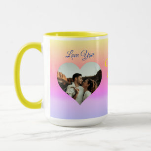 Mug Modèle du coeur photo Sunrise Couple