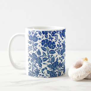 Mug Modèle floral bleu