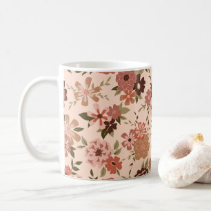 Mug Modèle floral Brown de la Pêche Whimsical