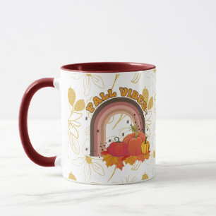Mug Modèle Floral D'Or Avec Des Vibes D'Automne Confor