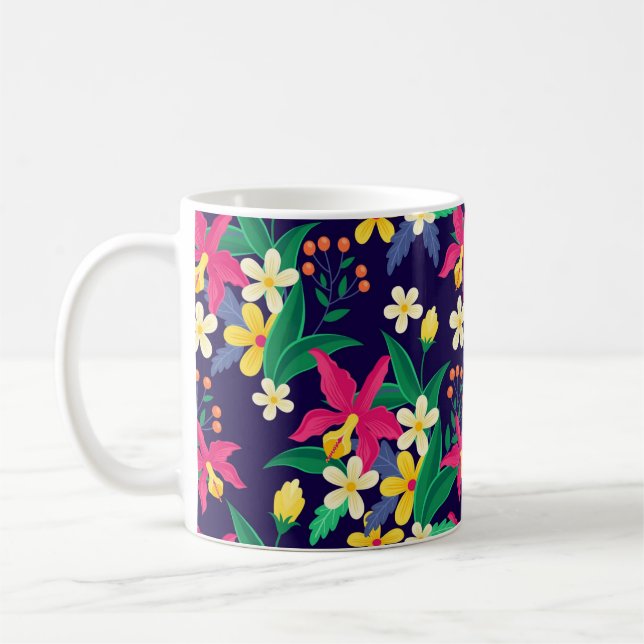Mug Modèle floral exotique coloré-23021 (Gauche)