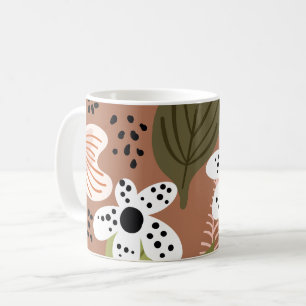 Mug Modèle floral moderne de Joli feuillage