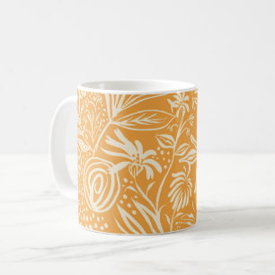 Mug Modèle floral préféré en Jaune doré,