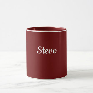 Mug Modèle marron-rouge, texte blanc,