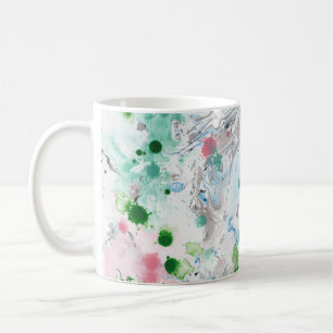 Mug Modèle moderne Abstrait couleur rose bleu vert