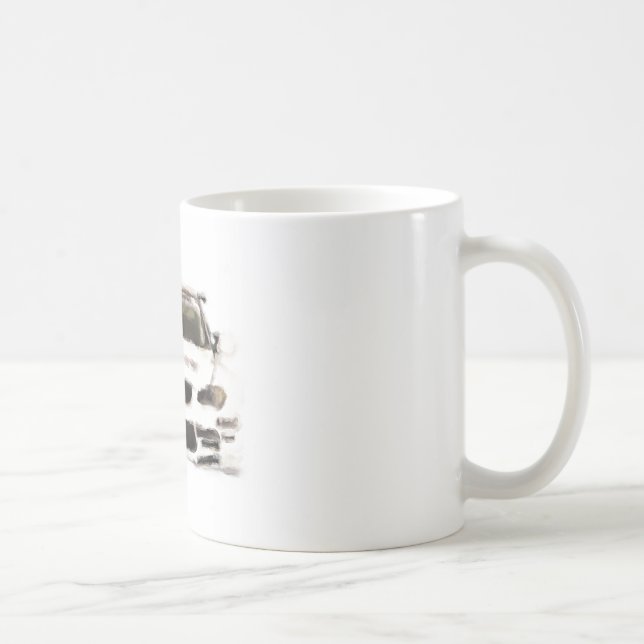 Mug Modèle peint à la main de brosse d'art de voiture (Droite)