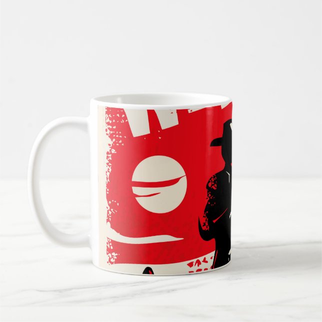 Mug Modèle rétro du marathon des films occidentaux (Gauche)