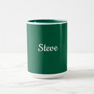 Mug Modèle vert foncé, texte blanc,