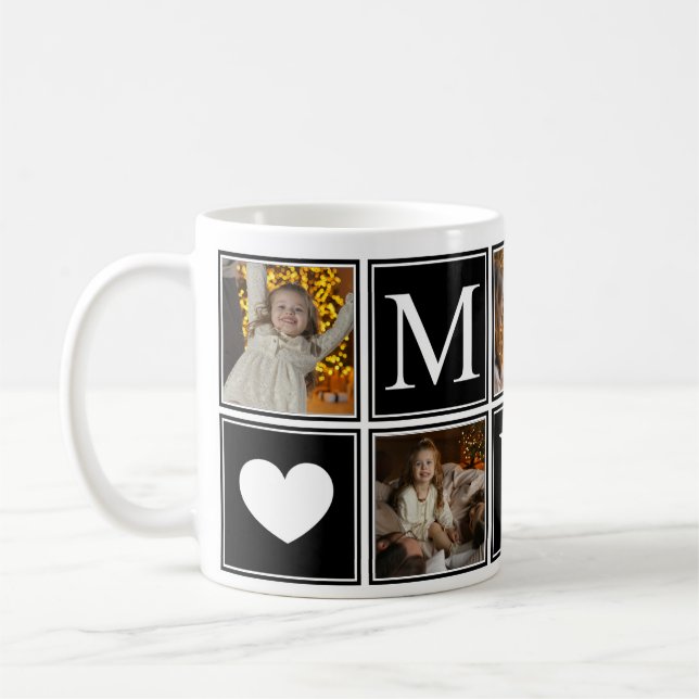 Mug Modern Best Mum Monogram  (Gauche)