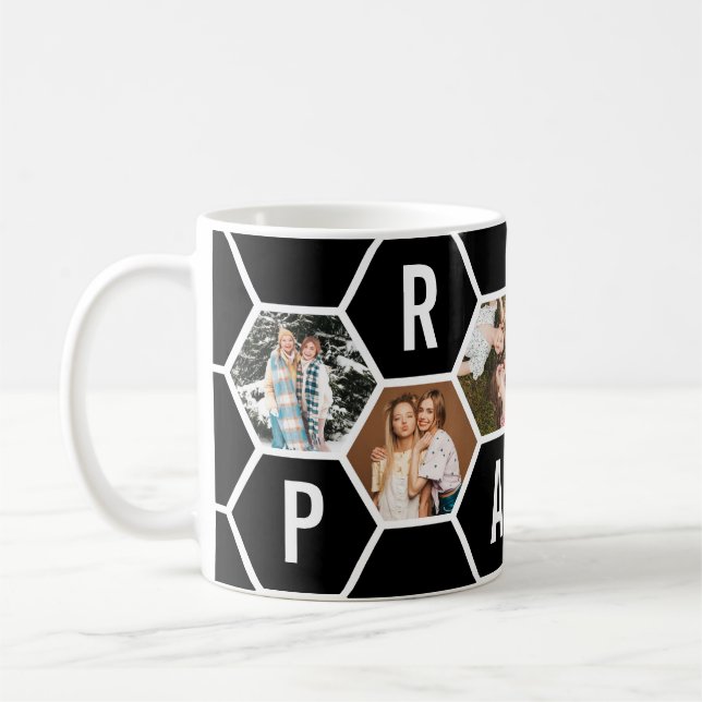 Mug Modern black and white Typography Photo Collage (Gauche)