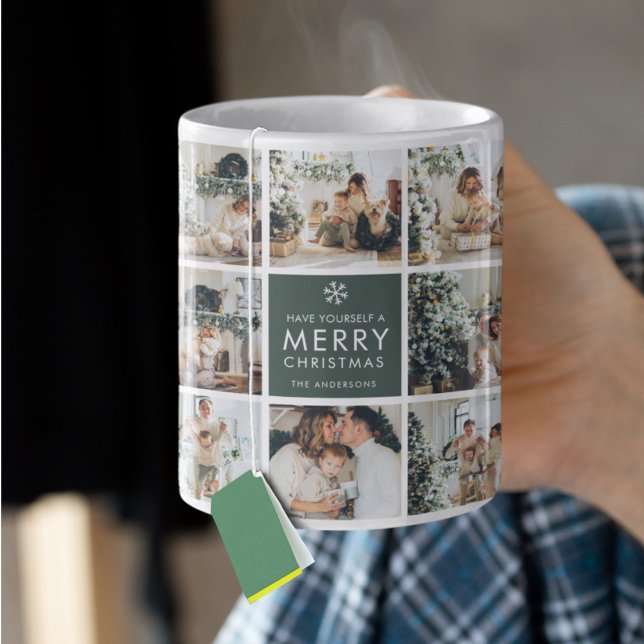 Mug Modern Collage “Merry Christmas” Multi Photo  (Créateur téléchargé)