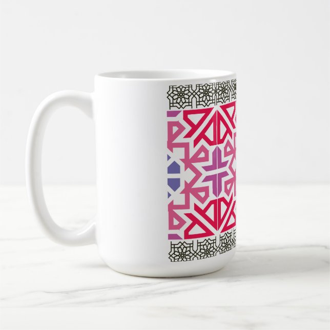 Mug Modern Geometric colorful Boho Pattern (Gauche)