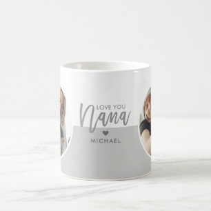 Mug Modern Love You Nana Grey & White 2-Photo