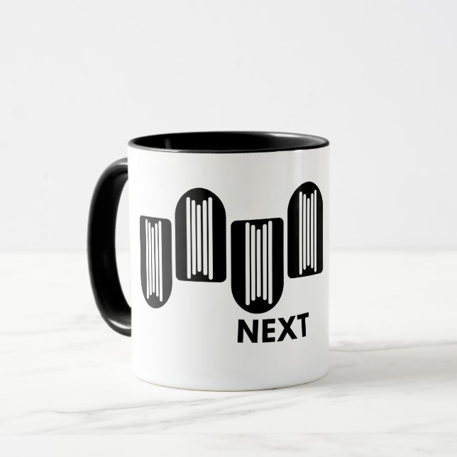 Mug Modern Minimalist Black and White Geometric Shape  (Devant gauche)
