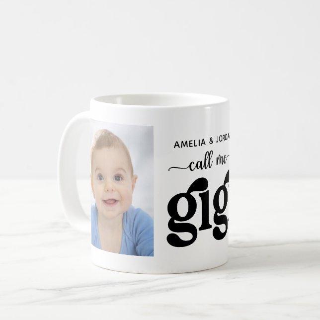 Mug Moderne 2 Photos Les noms m'appellent Gigi (Devant gauche)