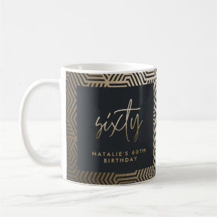 Mug Moderne 60e anniversaire simple élégant script élé