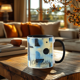Mug Moderne Abstrait Personnalisé - Géométrique Unique