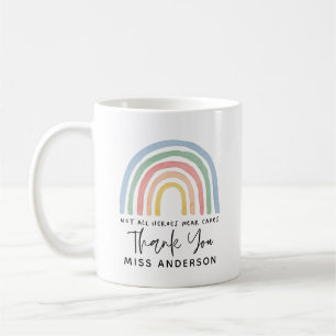 Mug Moderne aquarelle arc-en-ciel professeur merci cad
