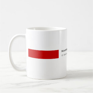 Mug Moderne Blanc Rouge Simple Consultant
