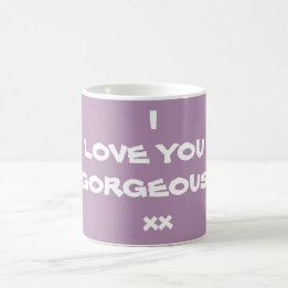 Mug Moderne branché Je t'AIME GORGE xx mignon