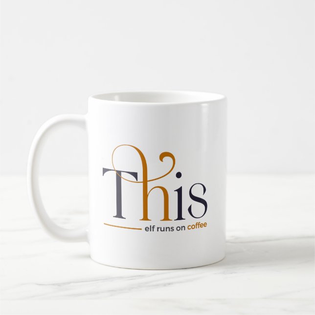 Mug Moderne, Cet Elfe Fait Ses Vacances Café (Gauche)