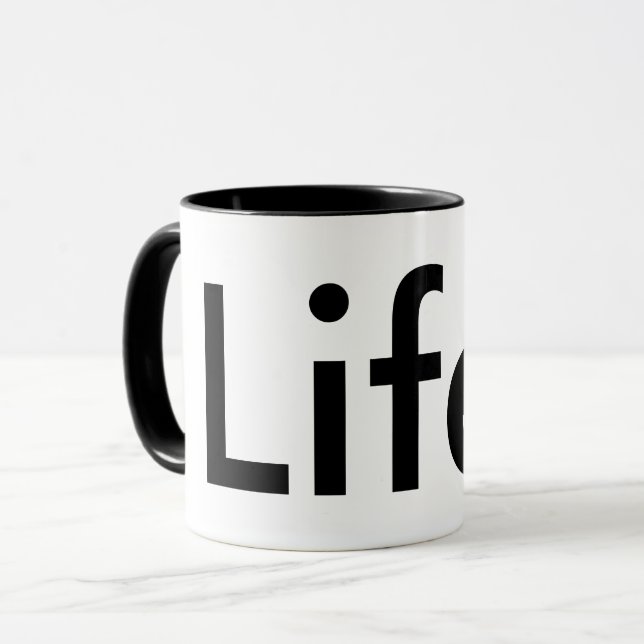 Mug moderne chic LIFE. | Musique (Devant gauche)